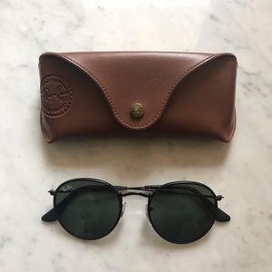 Ray-Ban Round Craft - Black Leather RB3475Q
